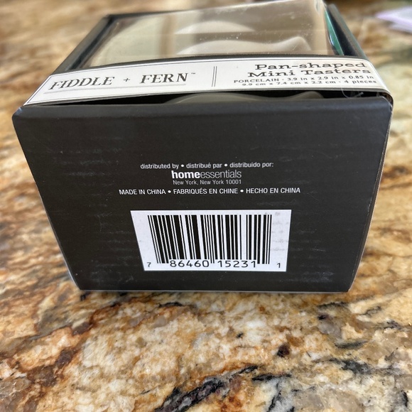 Fiddle + Fern porcelain mini tasters (4) new in the box - Picture 3 of 3